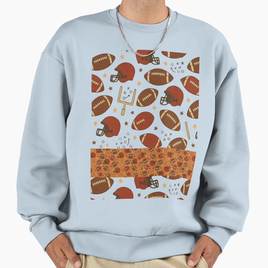 American Football Sports Field Sweatshirt - Trendy Graphic for Adults - T-Shirt, Sweatshirt, Hoodie