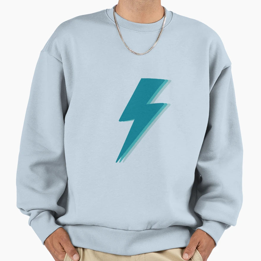 Layered Hot Blue And Light Blue Sweatshirt - Unique Graphic Men Women - T-Shirt, Sweatshirt, Hoodie