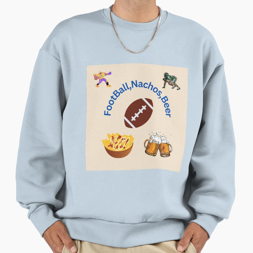 Football Nachos Beet Sweatshirt - Graphic Print Men Women - T-Shirt, Sweatshirt, Hoodie