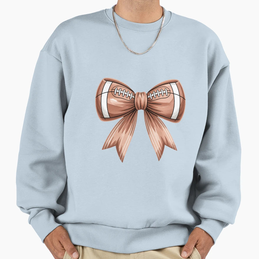 Football Coquette Bow Game Day Sweatshirt - Novelty Apparel for Adults - T-Shirt, Sweatshirt, Hoodie