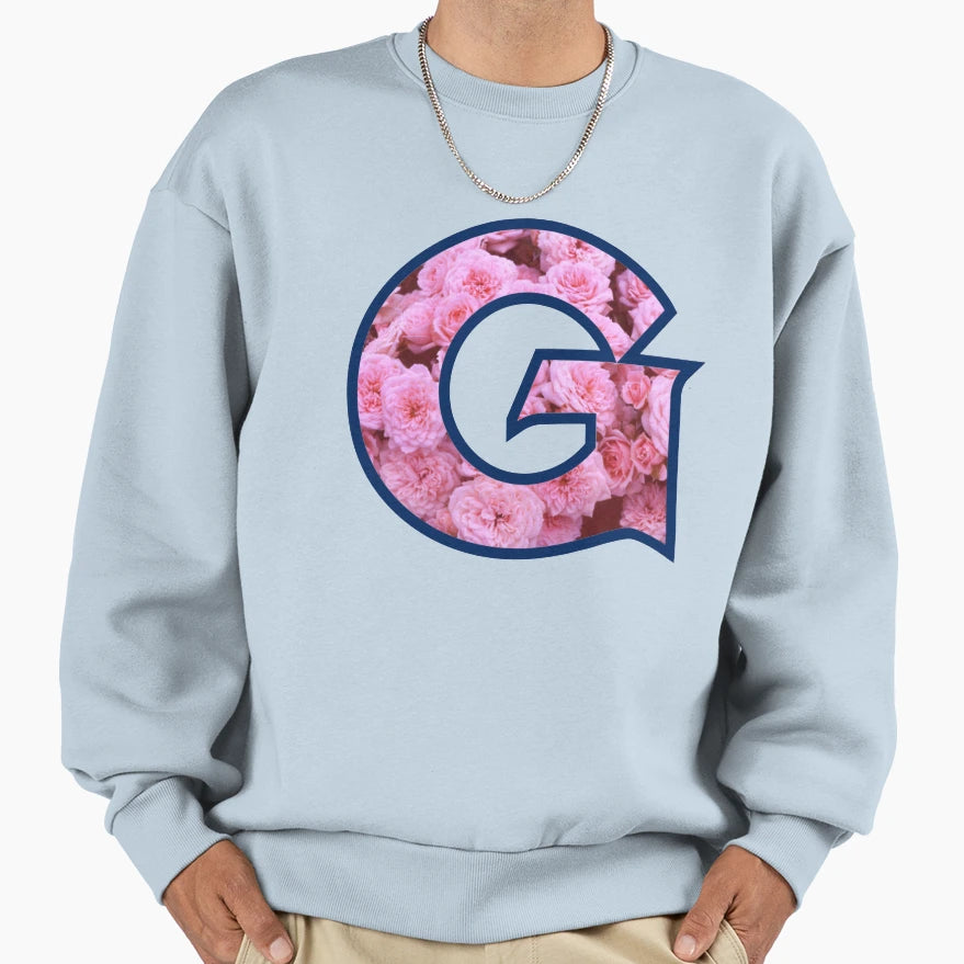 Floral Georgetown Sweatshirt - Unique Graphic for Adults - T-Shirt, Sweatshirt, Hoodie