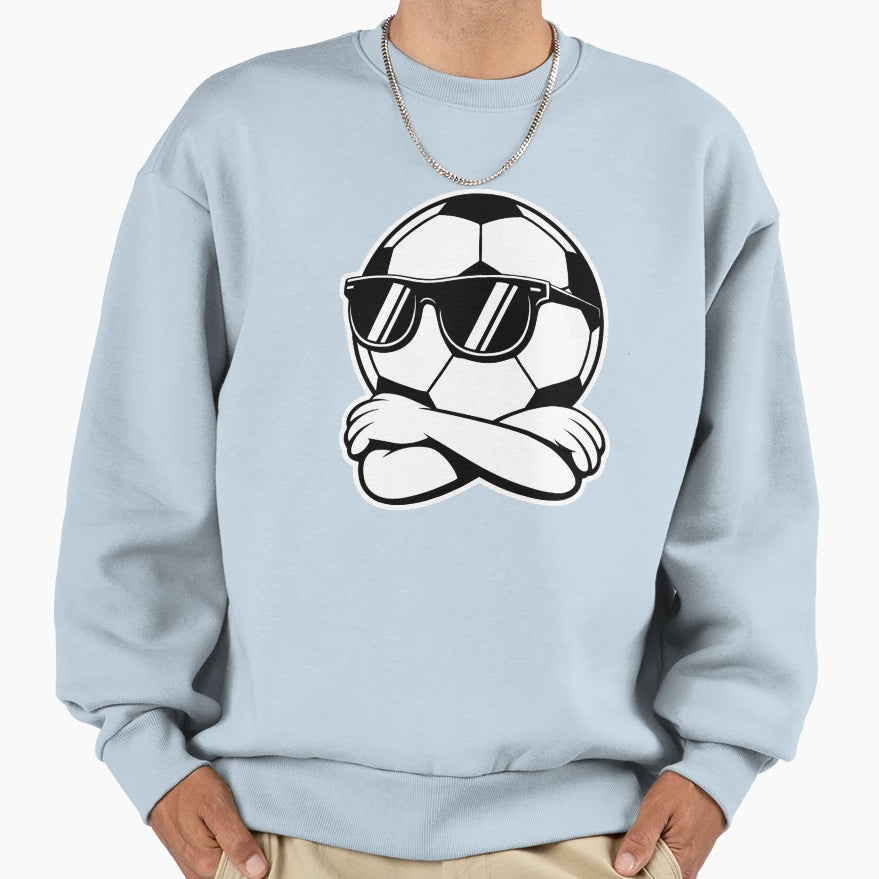 Soccer Ball Emoji Sweatshirt - Unique Graphic Unisex - T-Shirt, Sweatshirt, Hoodie