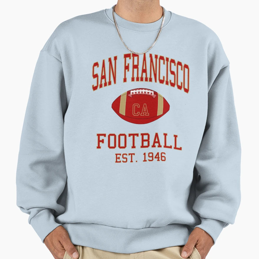San Francisco Football Sweatshirt - Novelty Apparel Men Women - T-Shirt, Sweatshirt, Hoodie
