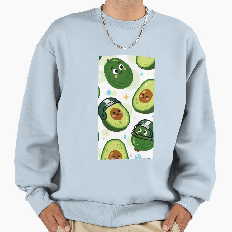 Avocado Wearing Sporty Football Sweatshirt - Graphic Print Men Women - T-Shirt, Sweatshirt, Hoodie