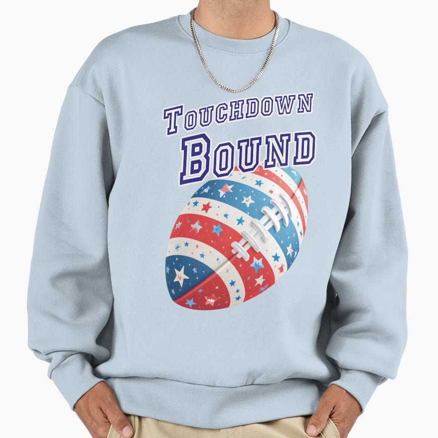 Touchdown Bound American Football Star Sweatshirt - Graphic Print Unisex - T-Shirt, Sweatshirt, Hoodie