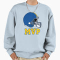 Football Mvp Down Syndrome Blue Sweatshirt - Minimalist Print Unisex - T-Shirt, Sweatshirt, Hoodie