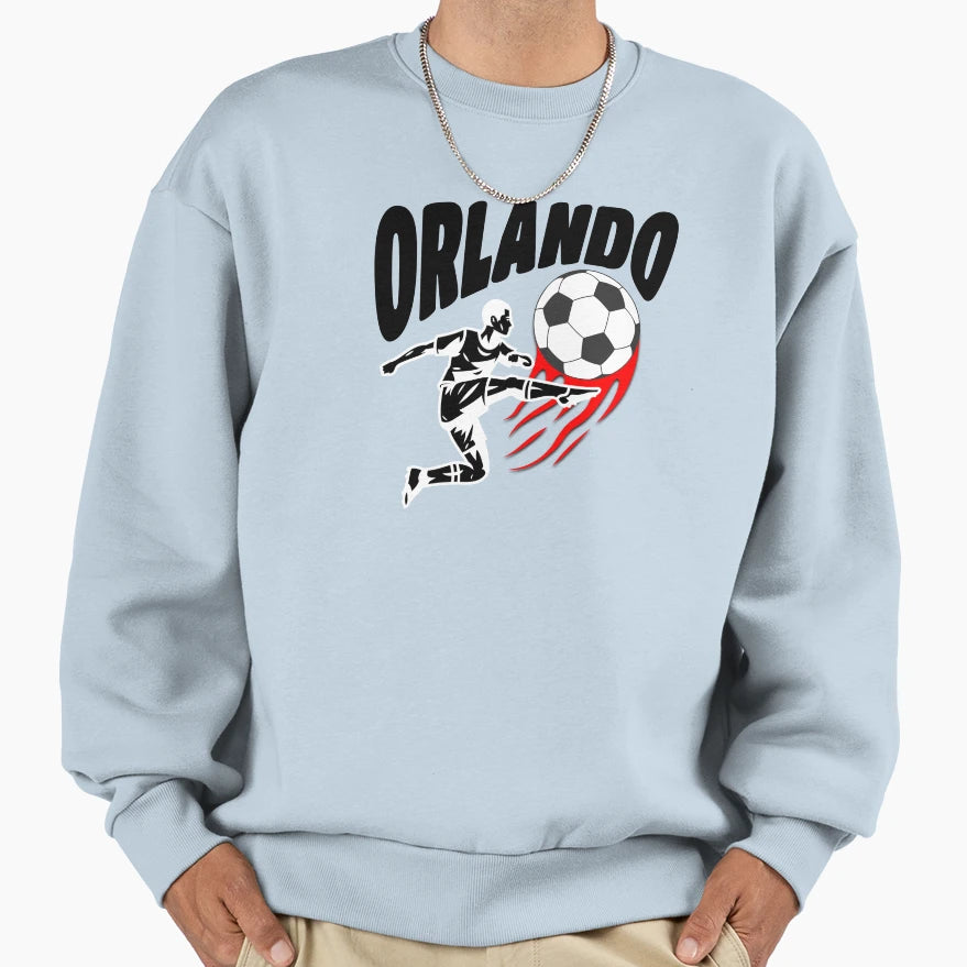 Orlando Soccer Enthusiast Kickin It Sweatshirt - Unique Graphic for Adults - T-Shirt, Sweatshirt, Hoodie