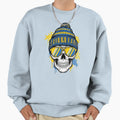 Urban Skull Illustration Graffiti Neon Sweatshirt - Streetwear Style Unisex - T-Shirt, Sweatshirt, Hoodie