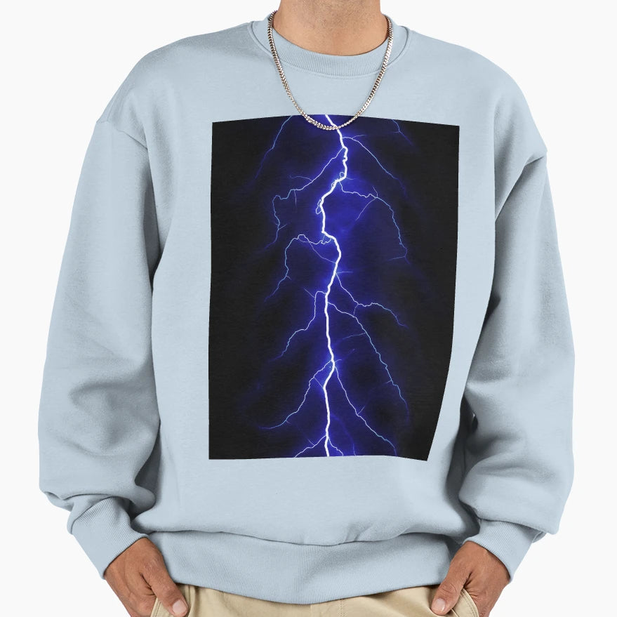 Blue Lightning Sweatshirt - Casual Everyday Wear for Adults - T-Shirt, Sweatshirt, Hoodie