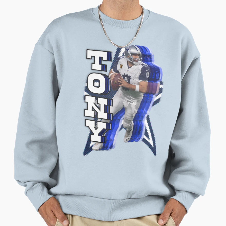 Dallas Cowboy Legend Tony Romo Sweatshirt - Novelty Apparel Unisex - T-Shirt, Sweatshirt, Hoodie
