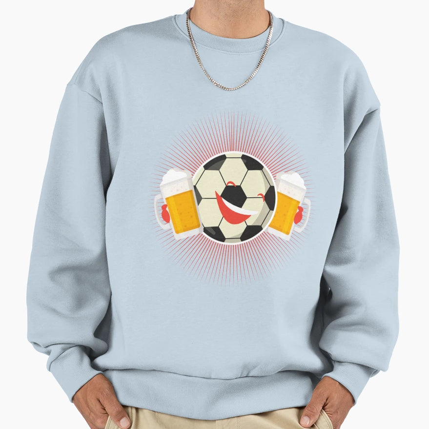 Football Soccer Team Beer Gift Sweatshirt - Casual Everyday Wear Men Women - T-Shirt, Sweatshirt, Hoodie