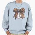 Baseball Leopard Coquette Bow Sweatshirt - Streetwear Style Men Women - T-Shirt, Sweatshirt, Hoodie