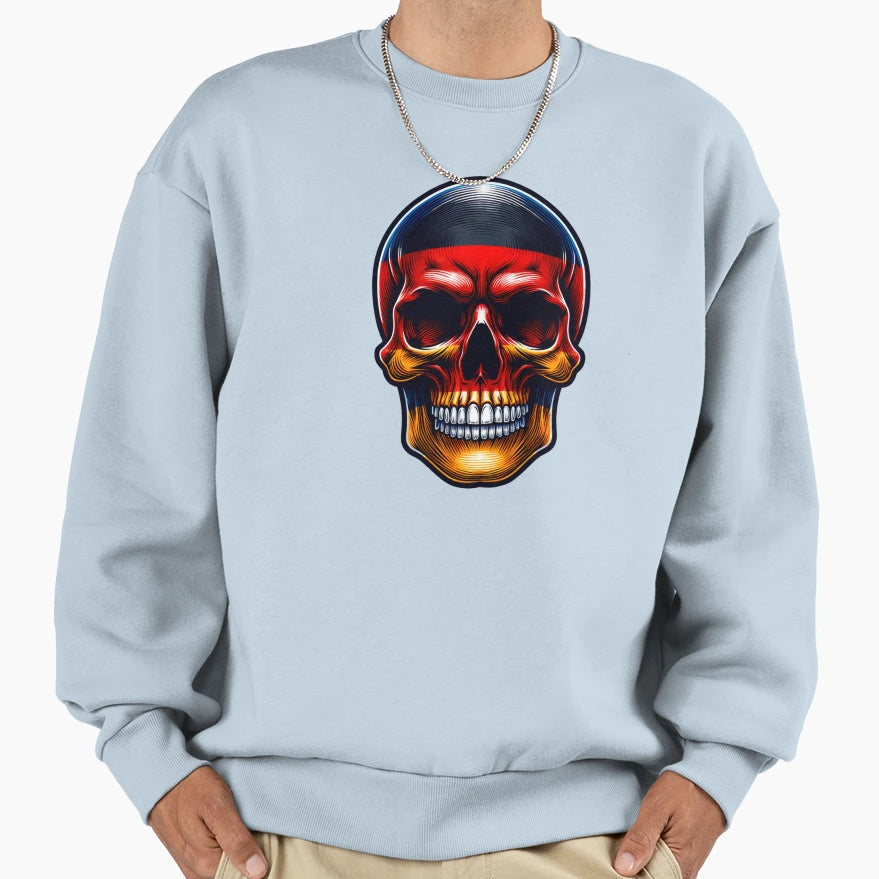 Skull Germany Colors Sweatshirt - Aesthetic Graphic Unisex - T-Shirt, Sweatshirt, Hoodie