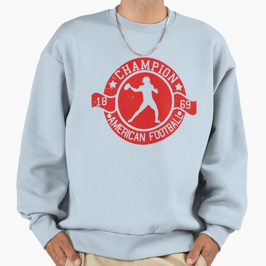American Football Champion Sweatshirt - Aesthetic Graphic Men Women - T-Shirt, Sweatshirt, Hoodie