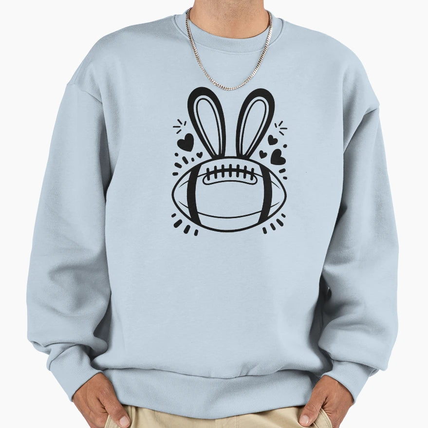 Football Bunny Sweatshirt - Novelty Apparel Men Women - T-Shirt, Sweatshirt, Hoodie