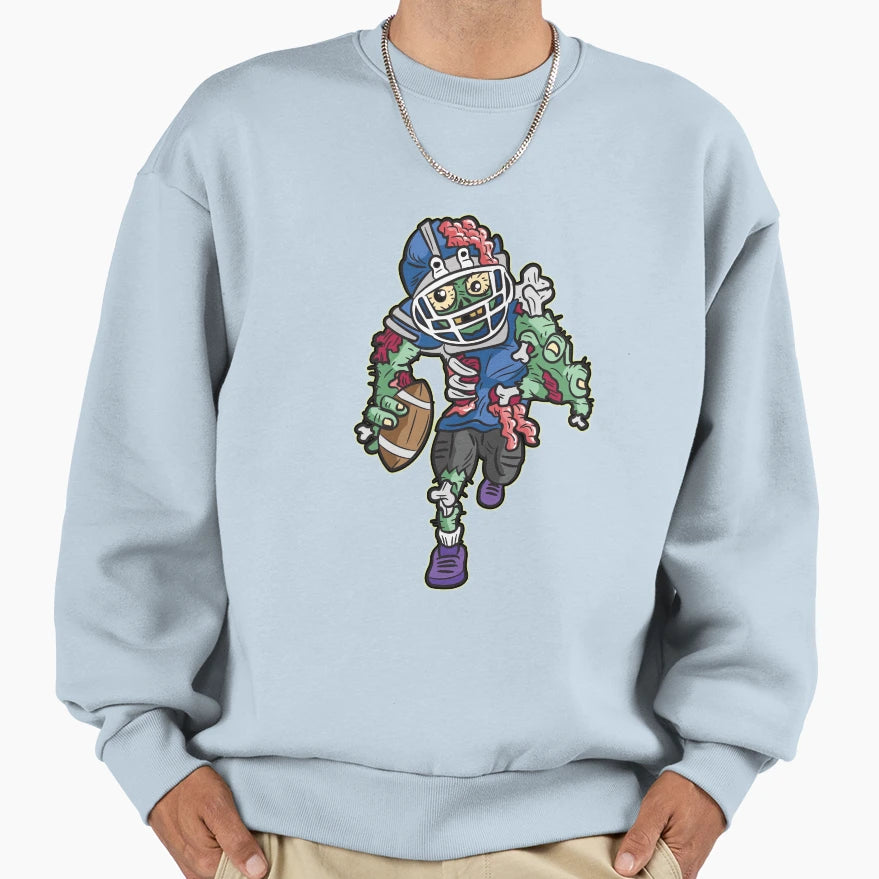 American Football Zombie Sweatshirt - Minimalist Print for Adults - T-Shirt, Sweatshirt, Hoodie