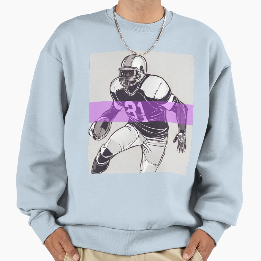 Football Player Sweatshirt - Fun Novelty Design for Adults - T-Shirt, Sweatshirt, Hoodie