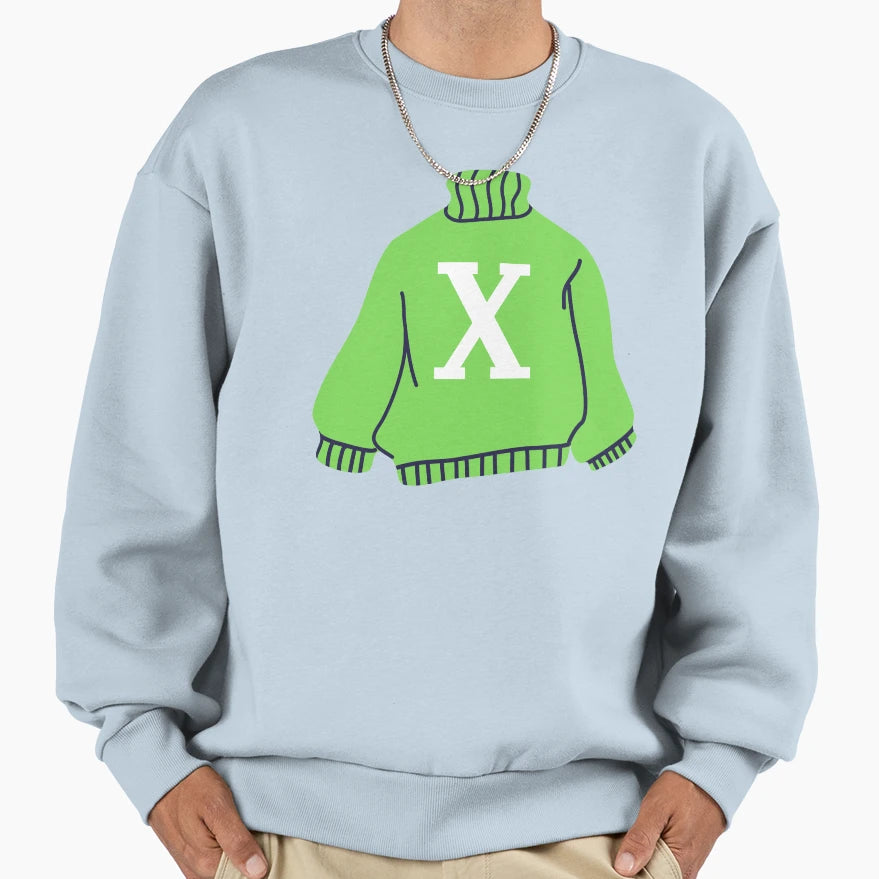 Letter Sweatshirt - Minimalist Print Men Women - T-Shirt, Sweatshirt, Hoodie