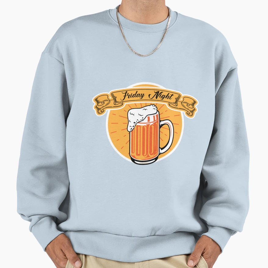 Beer T Shirtfriday Night Beer Gift T-Shirt - Custom Art Print Men Women - T-Shirt, Sweatshirt, Hoodie