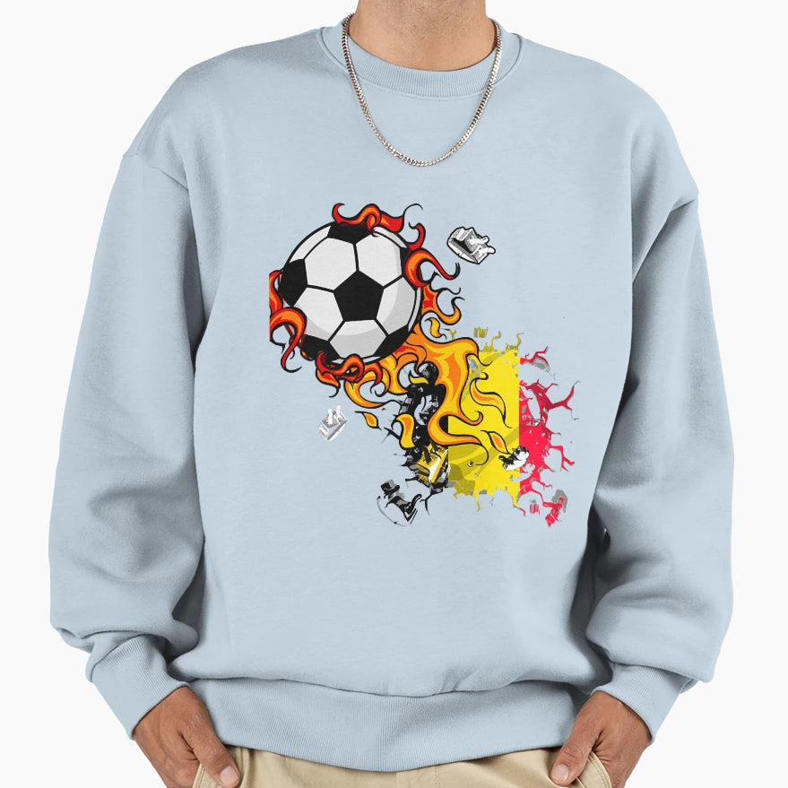 Belgium Soccer Belgium Flag Soccer Sweatshirt - Minimalist Print Men Women - T-Shirt, Sweatshirt, Hoodie