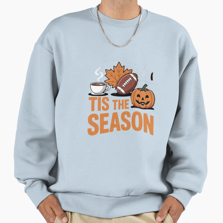 Tis Season Football Pumpkin Spice Sweatshirt - Custom Art Print Men Women - T-Shirt, Sweatshirt, Hoodie