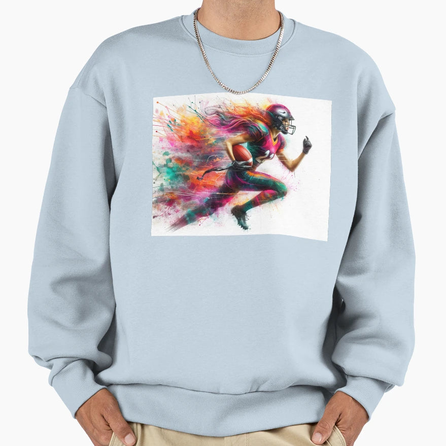 American Football Player Sweatshirt - Aesthetic Graphic Men Women - T-Shirt, Sweatshirt, Hoodie