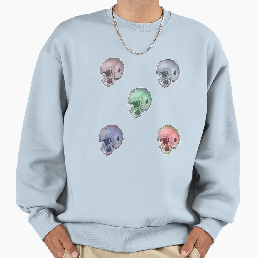 Football Helmet Sweatshirt - Unique Graphic Unisex - T-Shirt, Sweatshirt, Hoodie