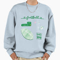 Kelly Green Watercolor Football Sweatshirt - Streetwear Style Men Women - T-Shirt, Sweatshirt, Hoodie