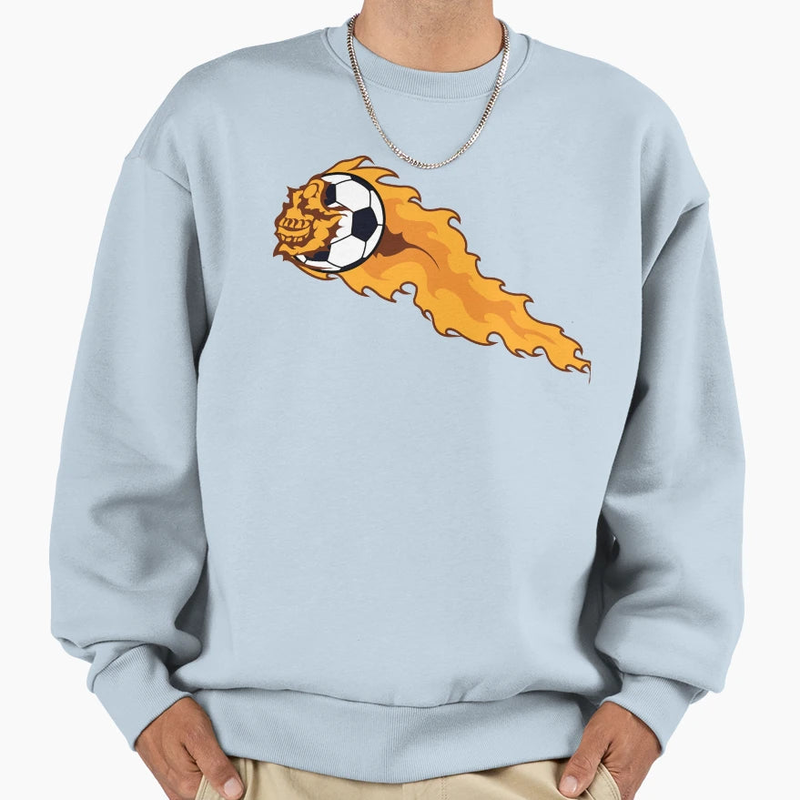 Soccer Flame Cupcake Sweatshirt - Custom Art Print Men Women - T-Shirt, Sweatshirt, Hoodie