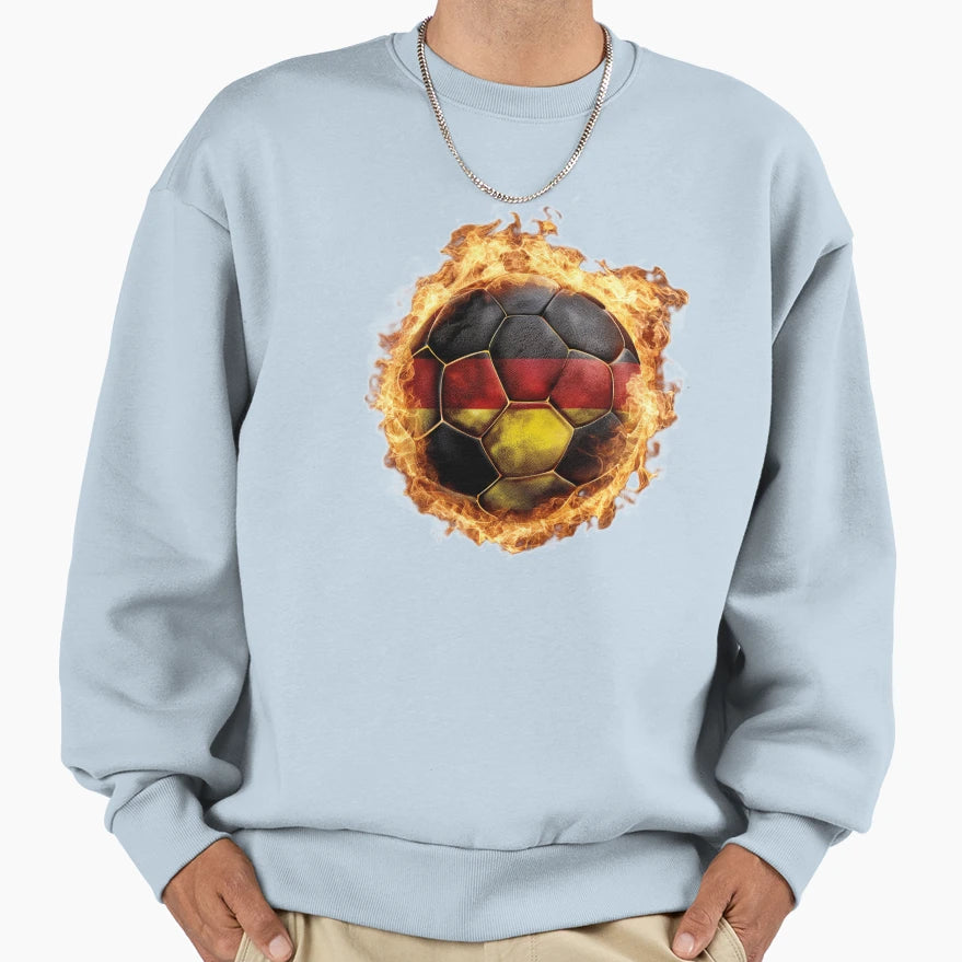 Burning Football Germany Iii Sweatshirt - Streetwear Style Unisex - T-Shirt, Sweatshirt, Hoodie