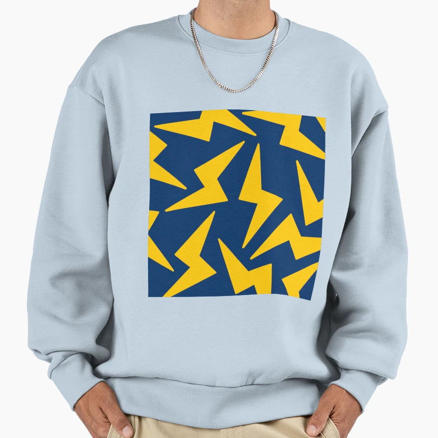 Large Lightning Pattern Large Full Sweatshirt - Fun Novelty Design Unisex - T-Shirt, Sweatshirt, Hoodie