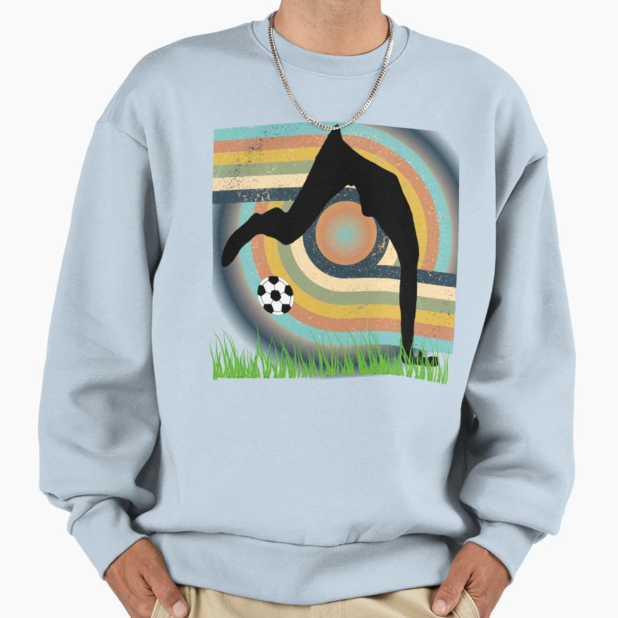 Football Silhouette Sunset Sweatshirt - Graphic Print for Adults - T-Shirt, Sweatshirt, Hoodie