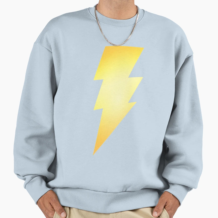 Black Adam Shazam Lightning Sweatshirt - Trendy Graphic for Adults - T-Shirt, Sweatshirt, Hoodie