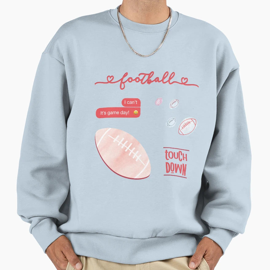 Coral Watercolor Football Pack Sweatshirt - Custom Art Print Men Women - T-Shirt, Sweatshirt, Hoodie