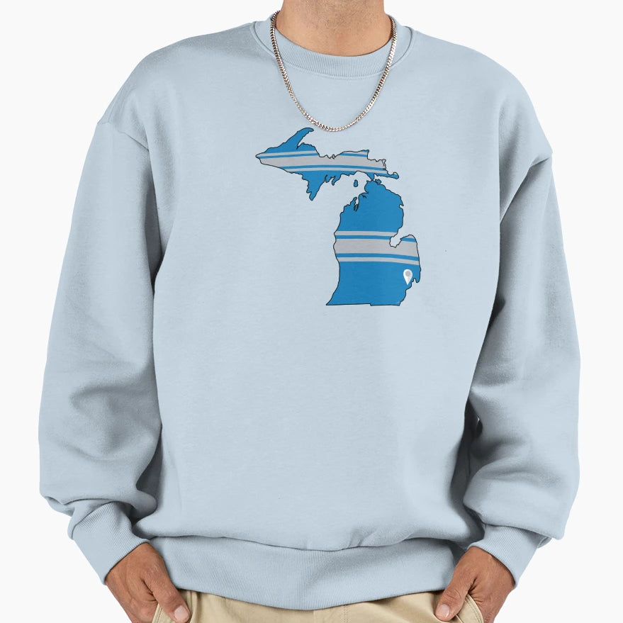 Detroit Football Sweatshirt - Streetwear Style for Adults - T-Shirt, Sweatshirt, Hoodie