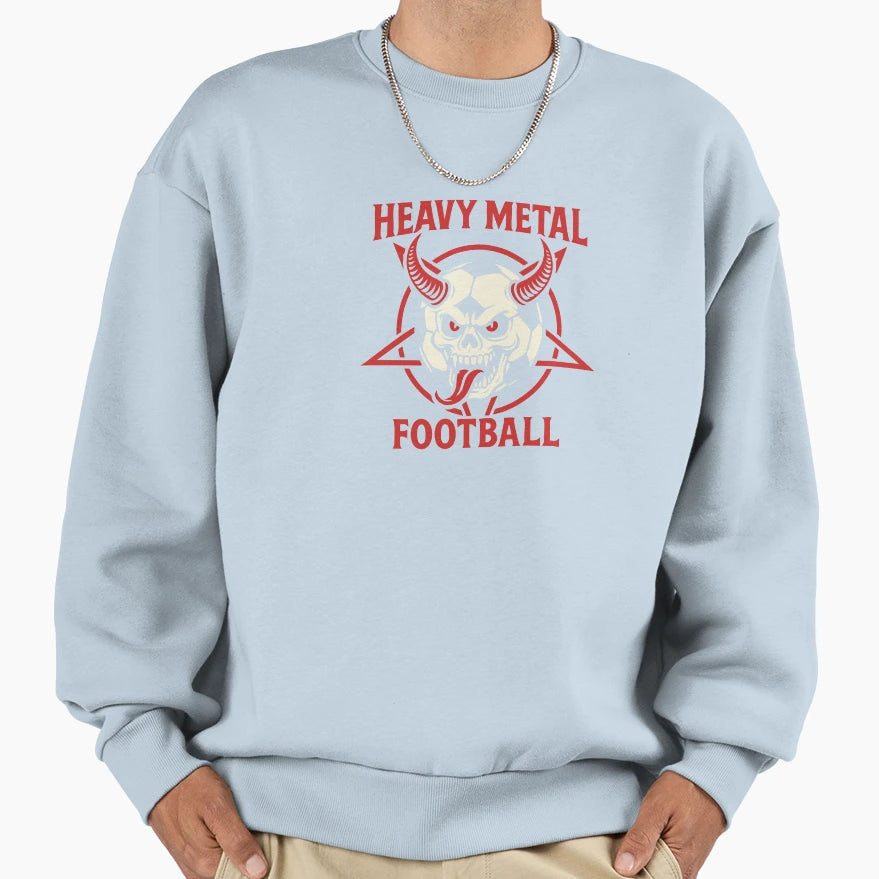 Heavy Metal Football Fc Sweatshirt - Minimalist Print Men Women - T-Shirt, Sweatshirt, Hoodie