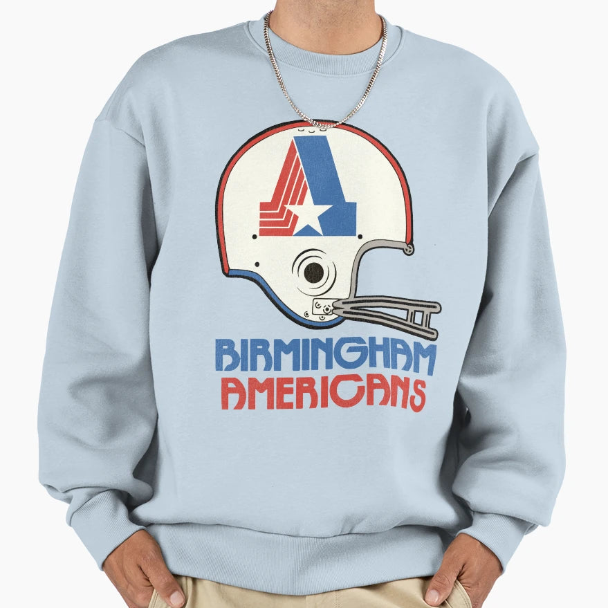 Birmingham Americans Football Team Sweatshirt - Trendy Graphic for Adults - T-Shirt, Sweatshirt, Hoodie