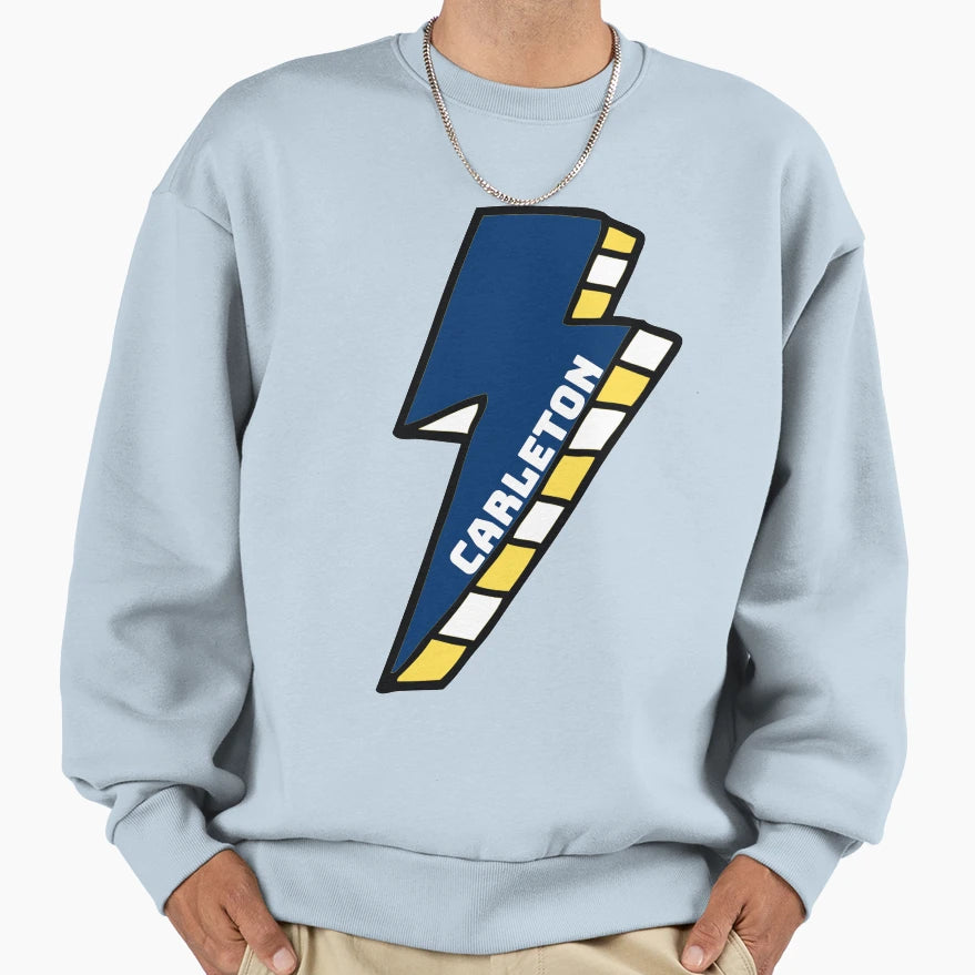 Carleton College Lightning Bolt Sweatshirt - Custom Art Print Men Women - T-Shirt, Sweatshirt, Hoodie