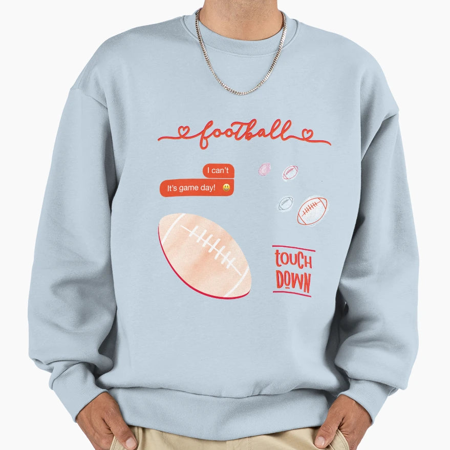 Orange Watercolor Football Pack Sweatshirt - Aesthetic Graphic Unisex - T-Shirt, Sweatshirt, Hoodie