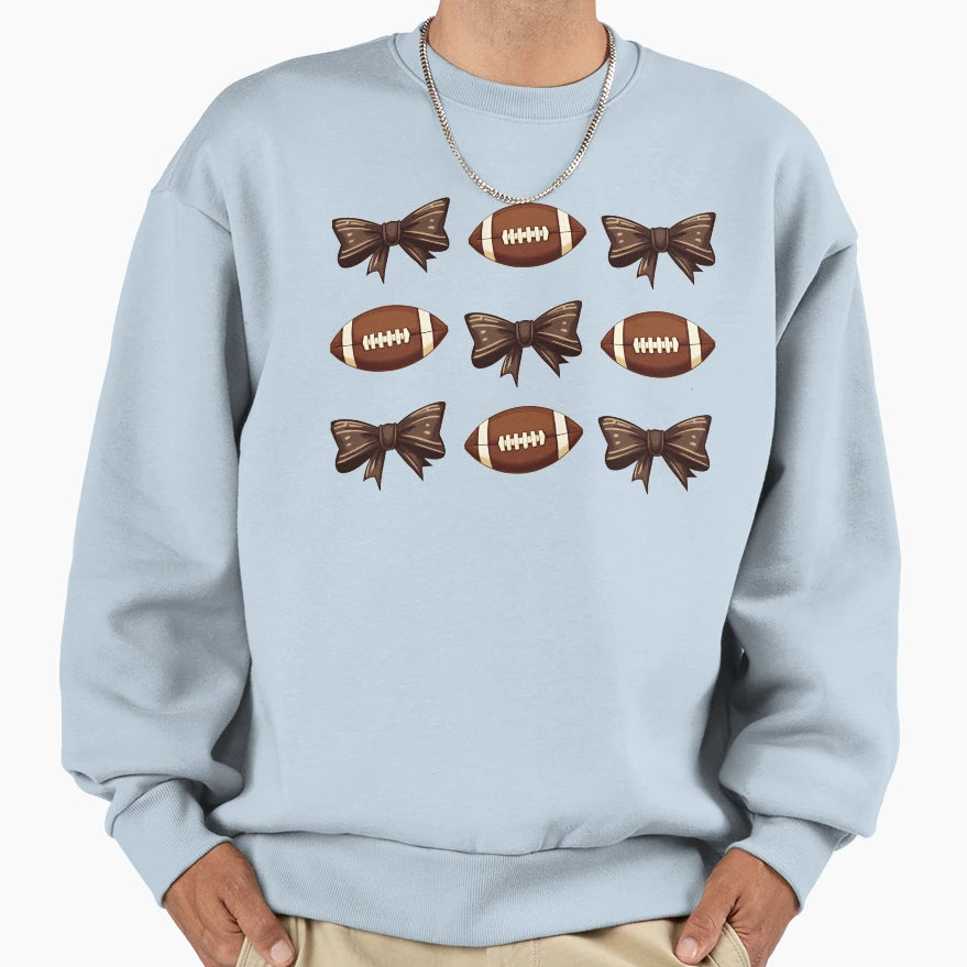 Coquette Bow Pumpkin American Sweatshirt - Graphic Print for Adults - T-Shirt, Sweatshirt, Hoodie