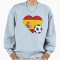 Spain Soccer Heart Sweatshirt - Unique Graphic Men Women - T-Shirt, Sweatshirt, Hoodie