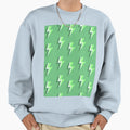 Green Lightning Bolt Pattern Sweatshirt - Custom Art Print Unisex - T-Shirt, Sweatshirt, Hoodie
