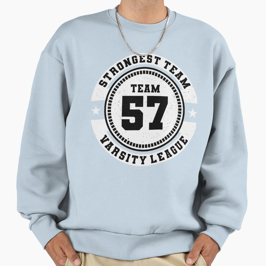 Team Fifty Seven Typography Sweatshirt - Minimalist Print for Adults - T-Shirt, Sweatshirt, Hoodie