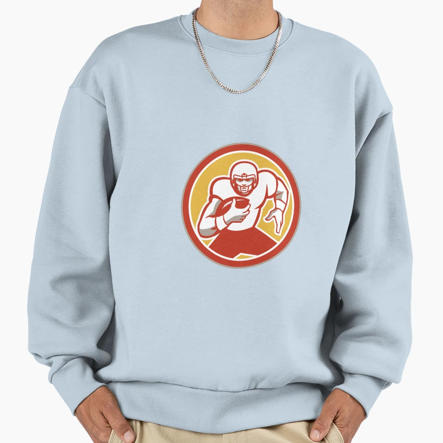 American Football Running Ball Sweatshirt - Aesthetic Graphic for Adults - T-Shirt, Sweatshirt, Hoodie
