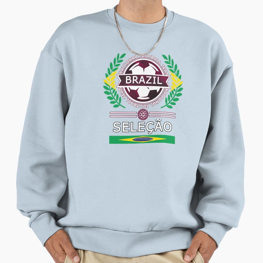 Brazil New Football Supporters And Sweatshirt - Fun Novelty Design Unisex - T-Shirt, Sweatshirt, Hoodie