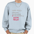 Life Goal Justin Fields Sweatshirt - Minimalist Print for Adults - T-Shirt, Sweatshirt, Hoodie