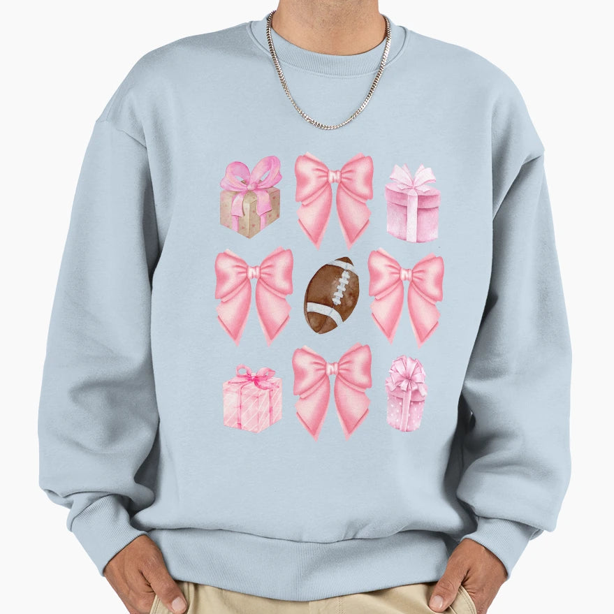 Football Mom Football New Year Happy New Sweatshirt - Graphic Print Unisex - T-Shirt, Sweatshirt, Hoodie