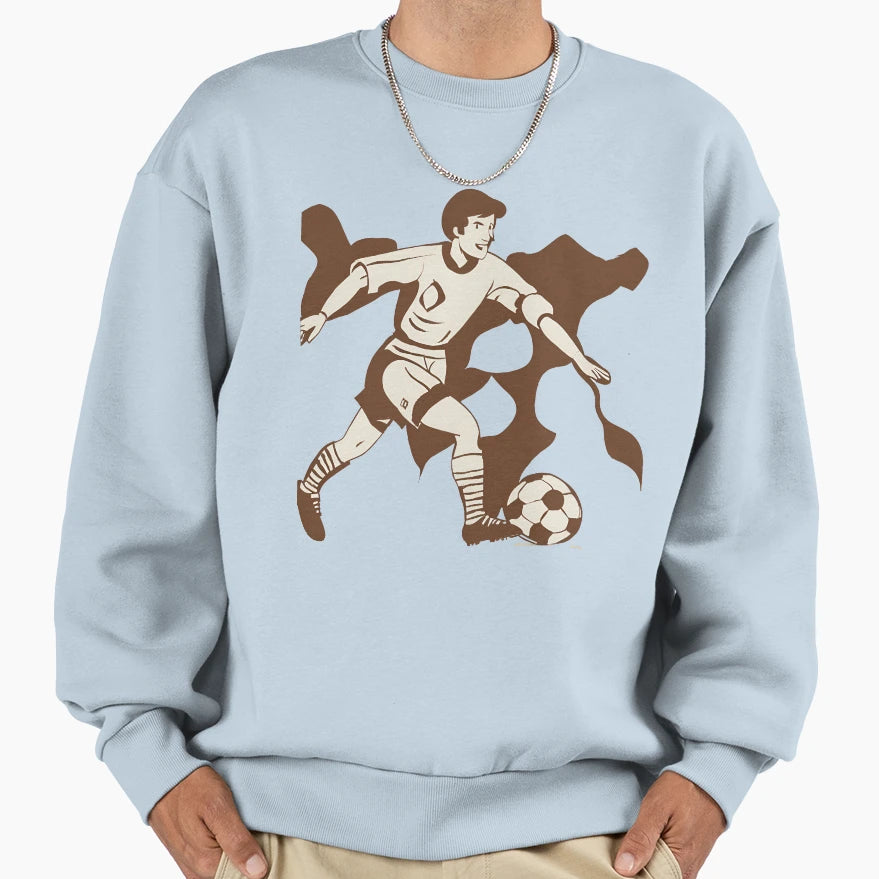 Footballer Football Fu Ball Fu Sweatshirt - Aesthetic Graphic Unisex - T-Shirt, Sweatshirt, Hoodie