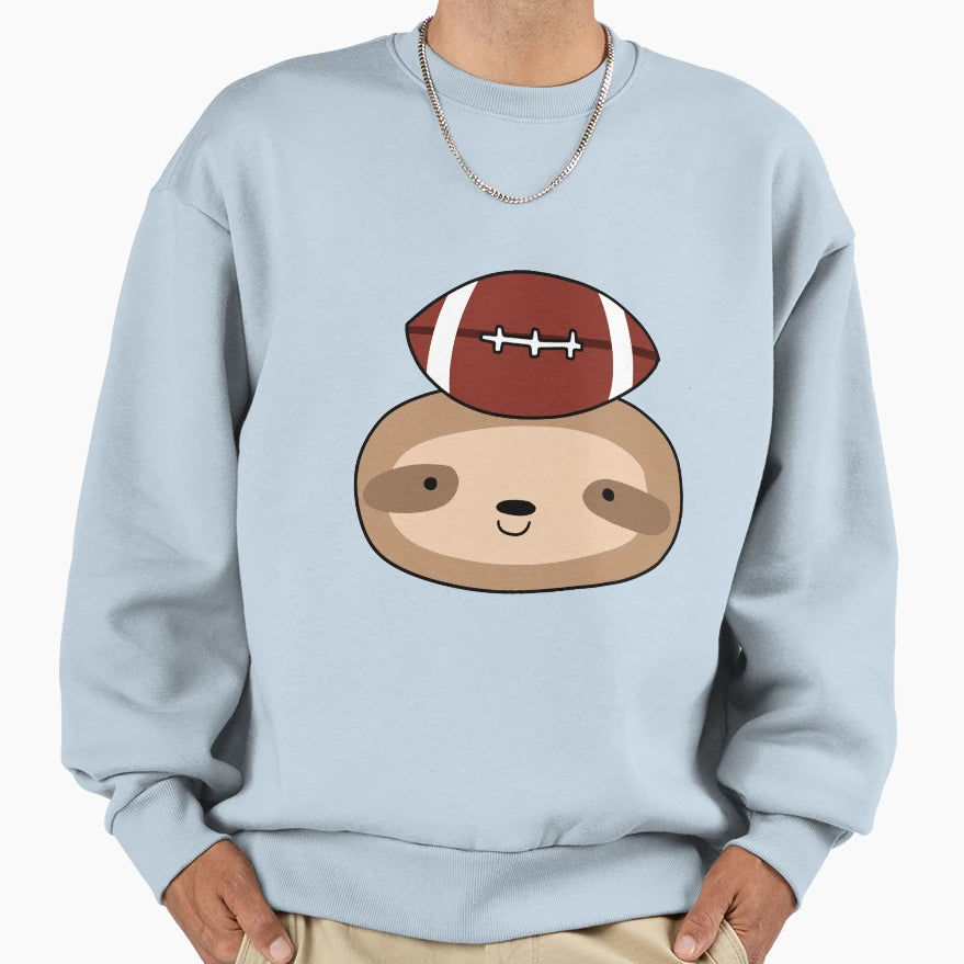 Football Sloth Face Sweatshirt - Trendy Graphic Men Women - T-Shirt, Sweatshirt, Hoodie