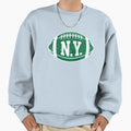 Nyj Football White Sweatshirt - Graphic Print for Adults - T-Shirt, Sweatshirt, Hoodie